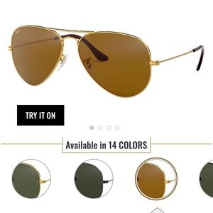 Ray-Ban Aviator brown lens gold frame